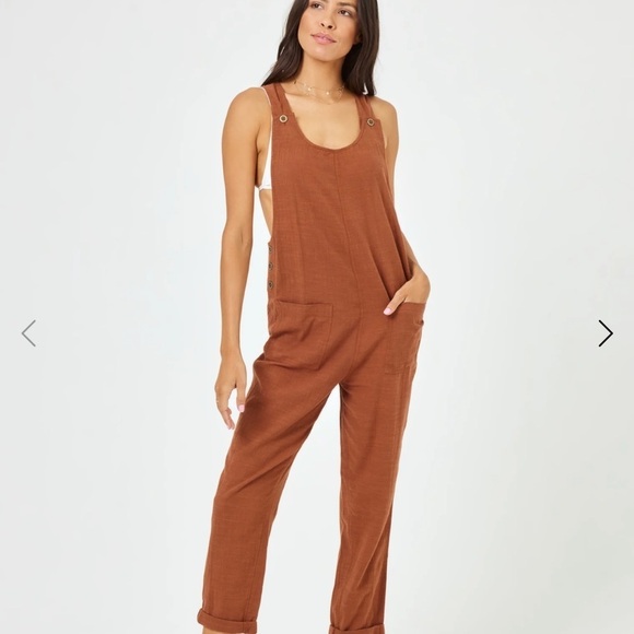 l*space Pants - L SPACE Women's Brown Jumpsuit